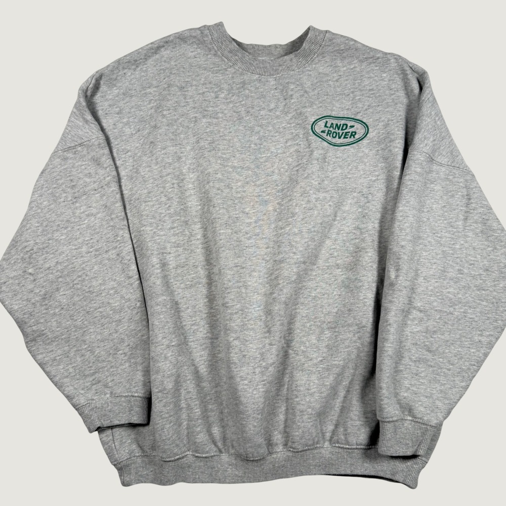 PacSun Land Rover Graphic Crewneck Sweatshirt Heather Gray XS Oversized